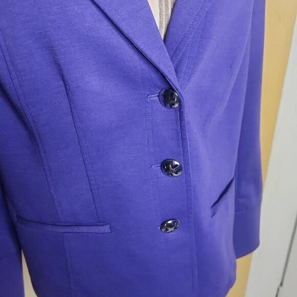 Vintage Linea by Louis dell'olio purple blazer jacket women's size L - Picture 2 of 6